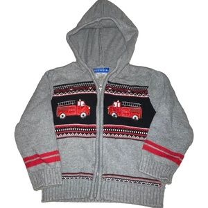 Kidtopia Infant Boys Cardigan Sweater 100% Cotton Choo Choo Trains 24 Months